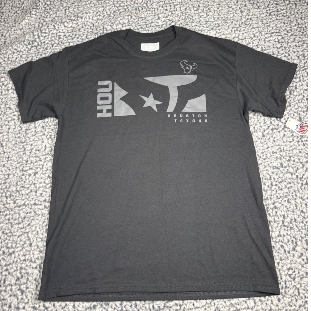 Mens NFL Houston Texans Football Apparel Graphic T Shirt Size‎ Large Black NWT